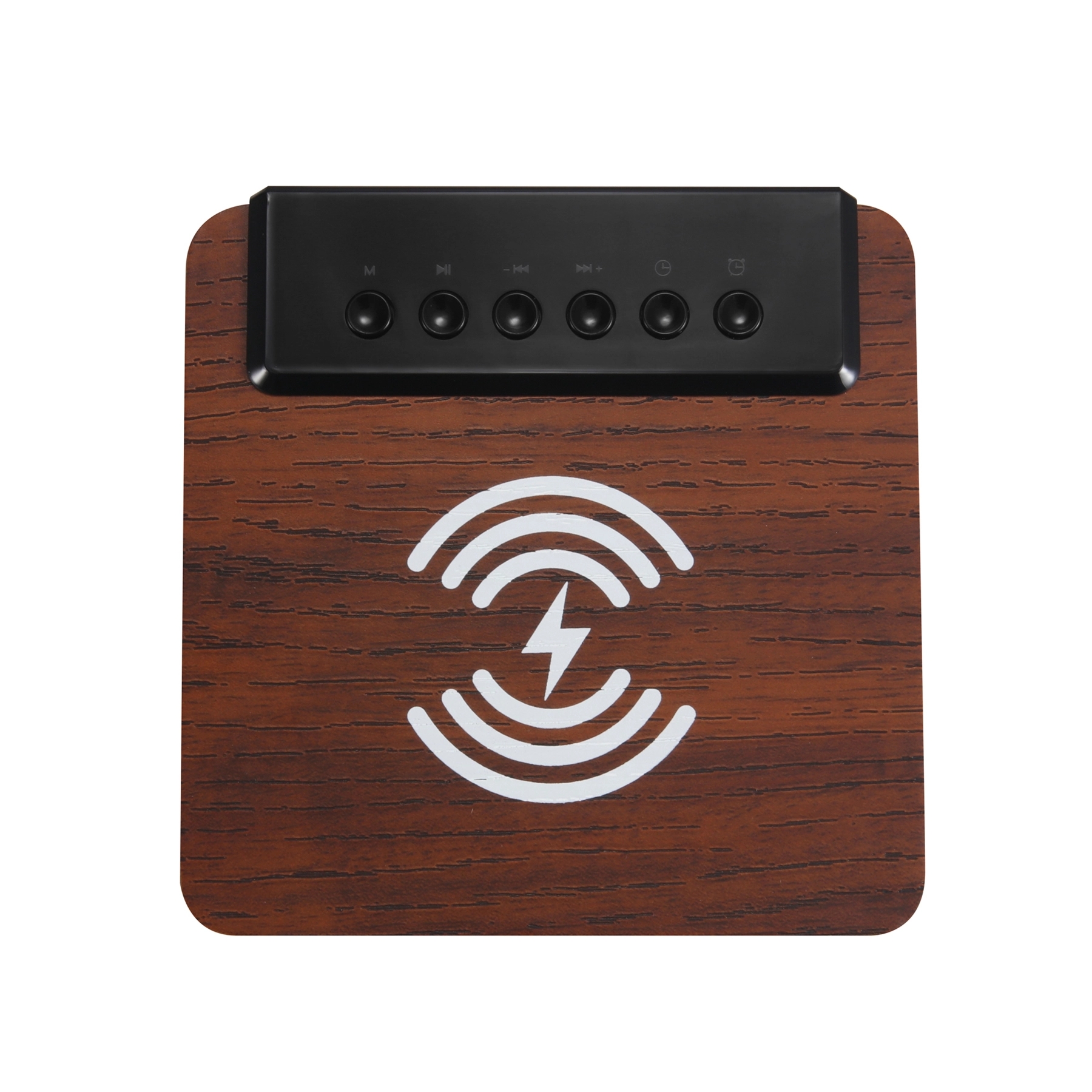 K2 Wooden 10 W Wireless Charger with Alarm Clock & Speaker 8