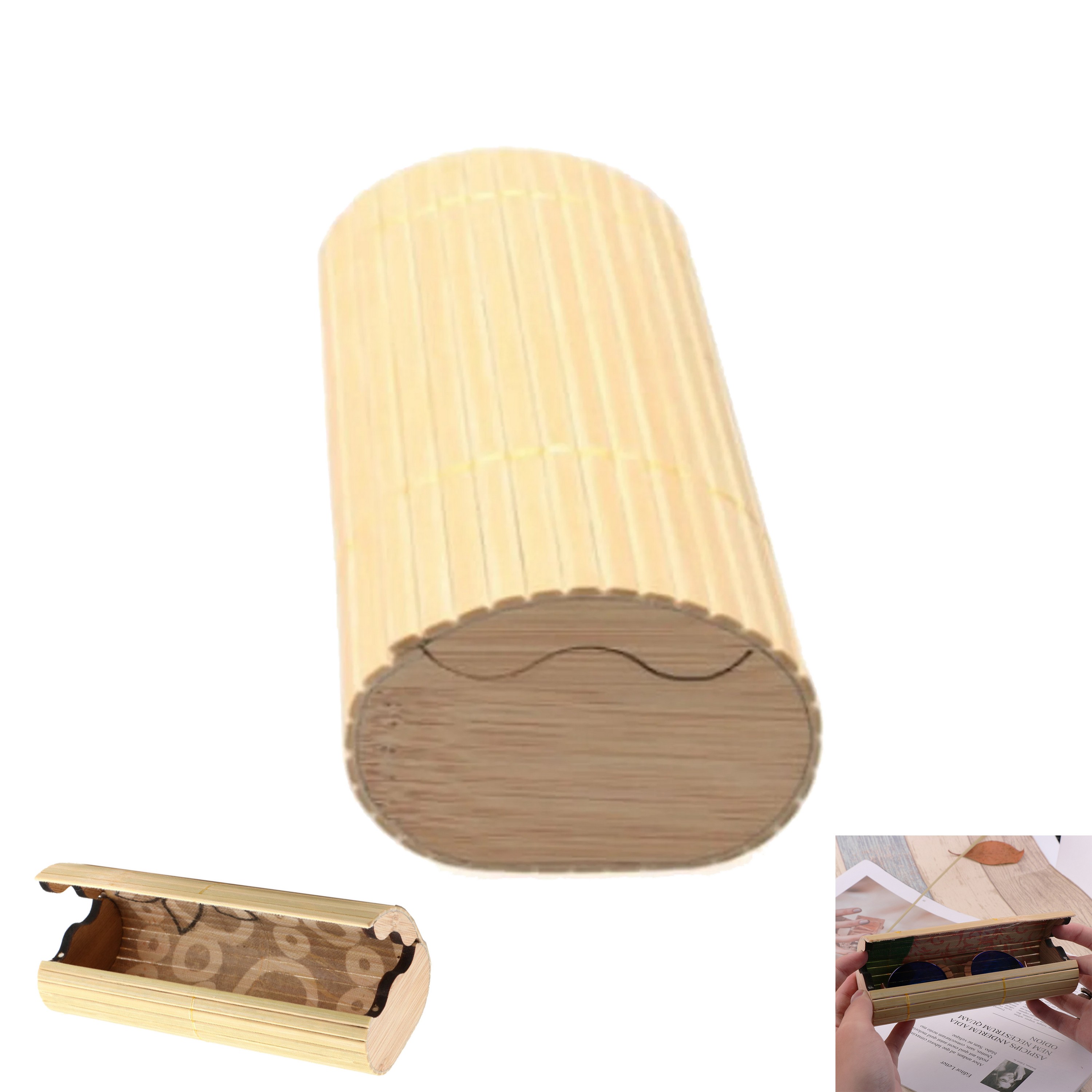 Vintage Bamboo Eyeglasses Case 4