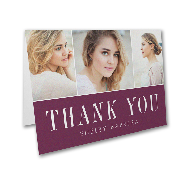 Graduation Snapshots Thank You Card 1