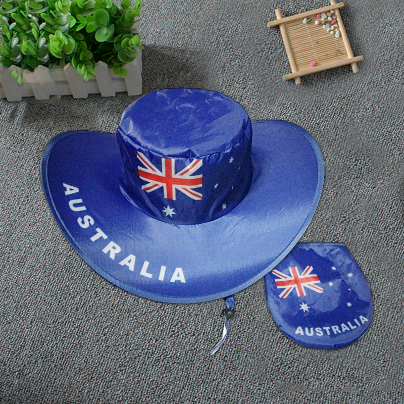 Advertising Foldable Wide Brim Sun Bucket Hat with Pouch 2