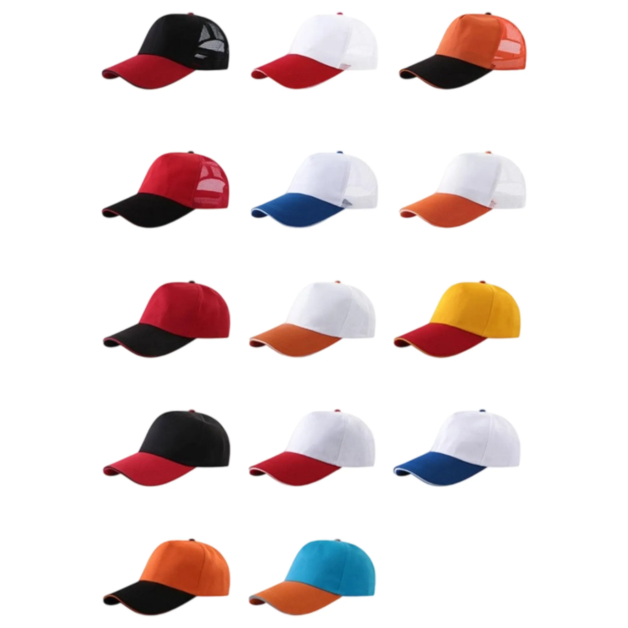 Colorful Mesh Back Custom Logo Baseball Caps 2