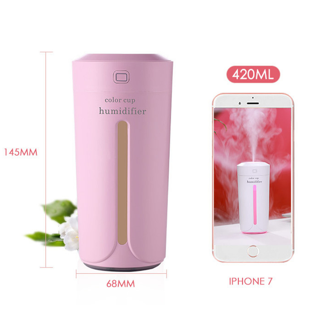 Mini Portable Cool Mist Cup Humidifier 4