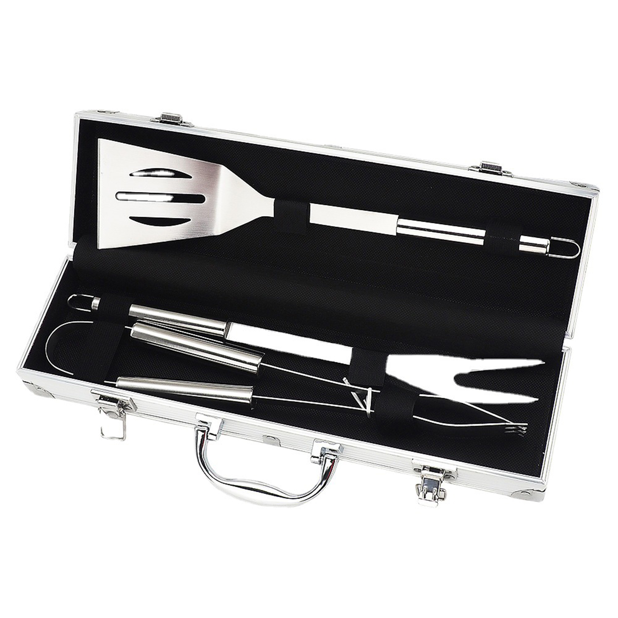 Stainless Steel 4-Piece Portable Barbecue Set 1