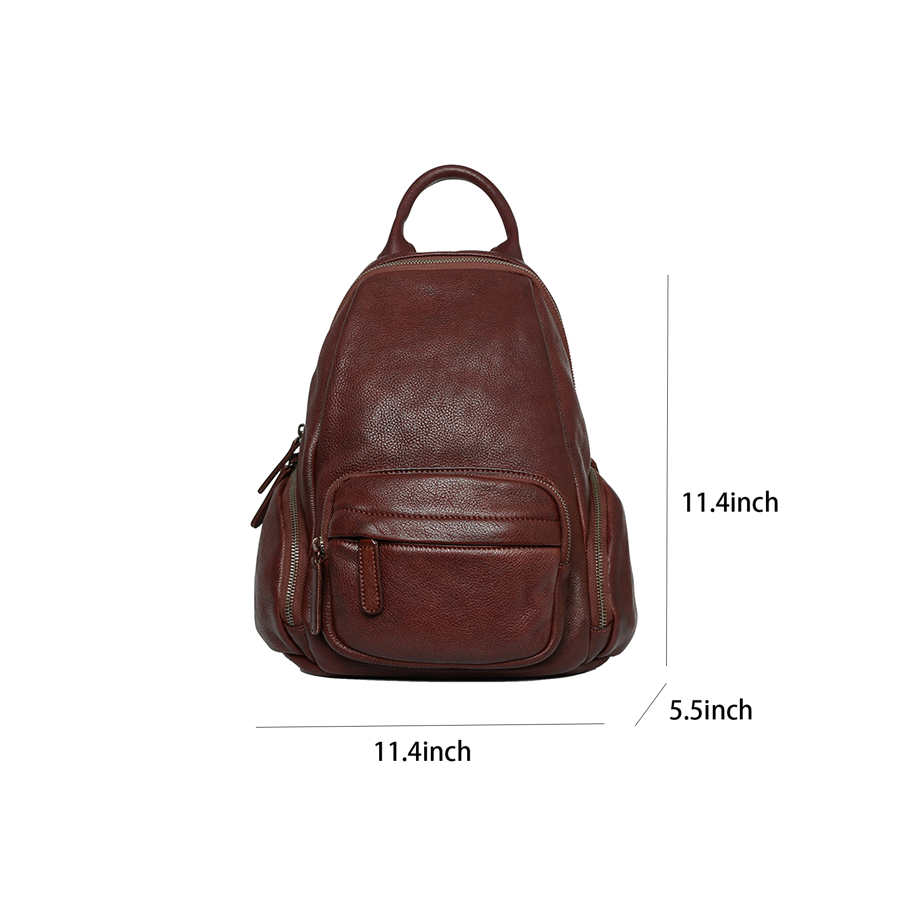 Genuine leather backpack for women 6