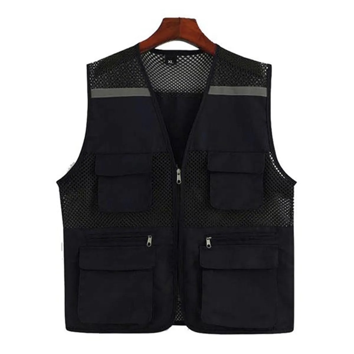 Mesh Breathable Reflective Safety Vest with pockets 7