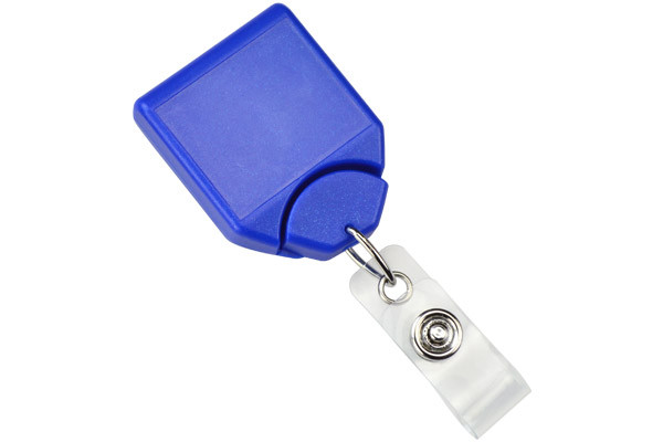B-Reel Badge Reel w/Swivel Clip & Teeth (Metallic Blue) 1