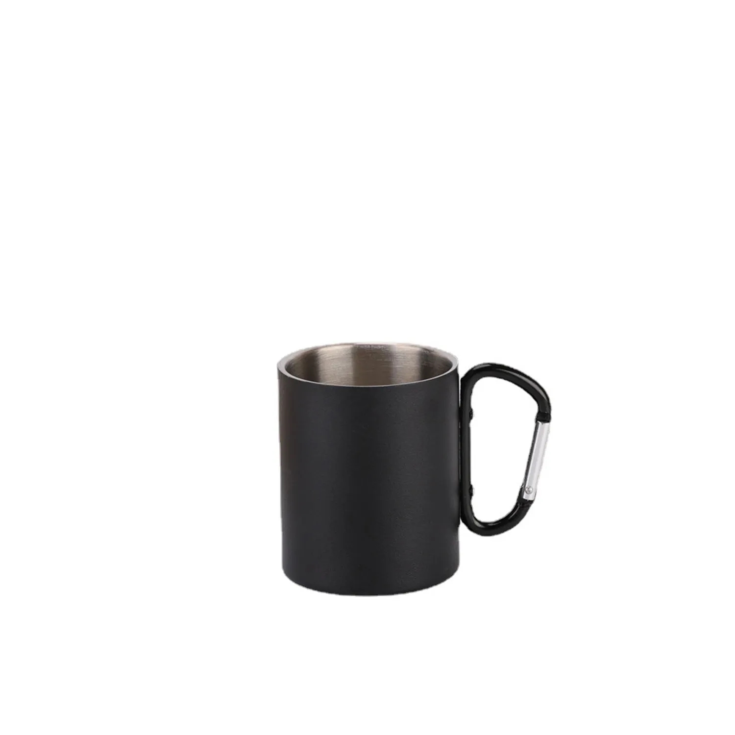13 Oz Stainless Steel Coffee Mug With Carabiner Handle 1