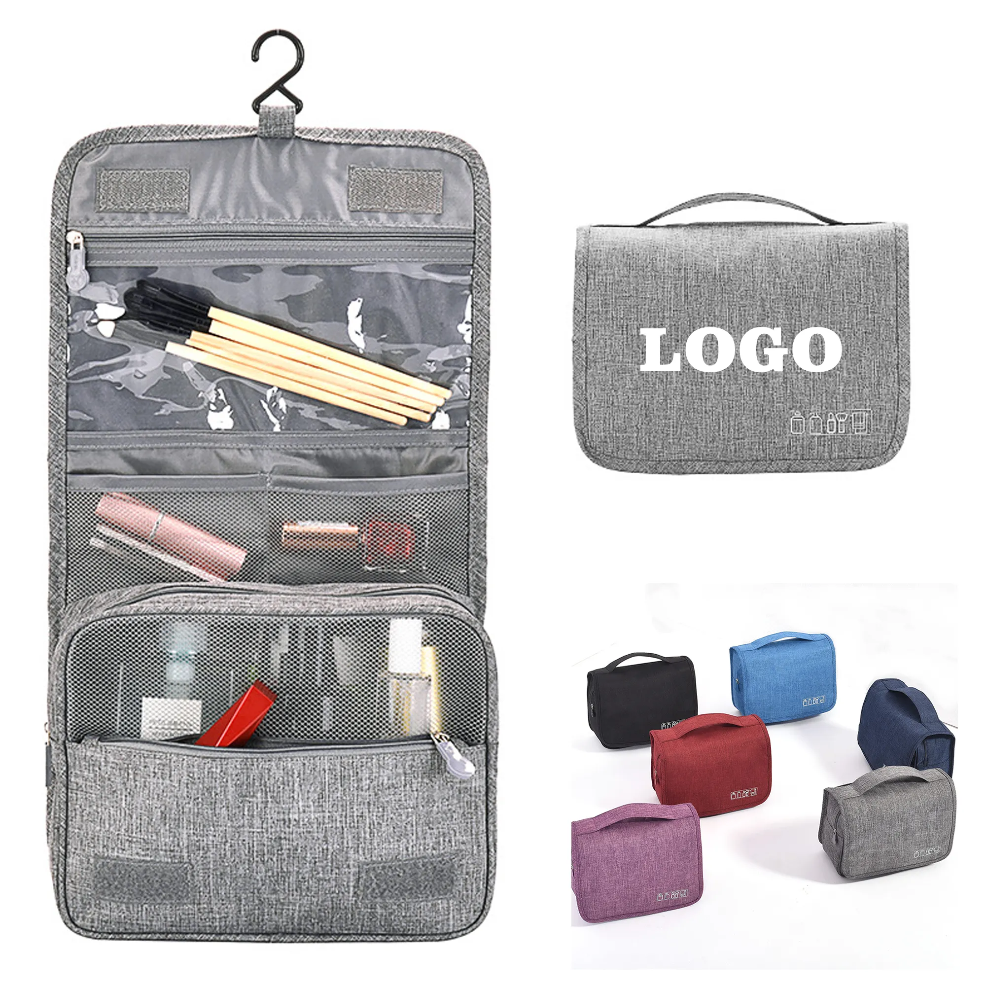Travel Multifunctional Hook Toiletry Bag. MOQ 50PCS 1