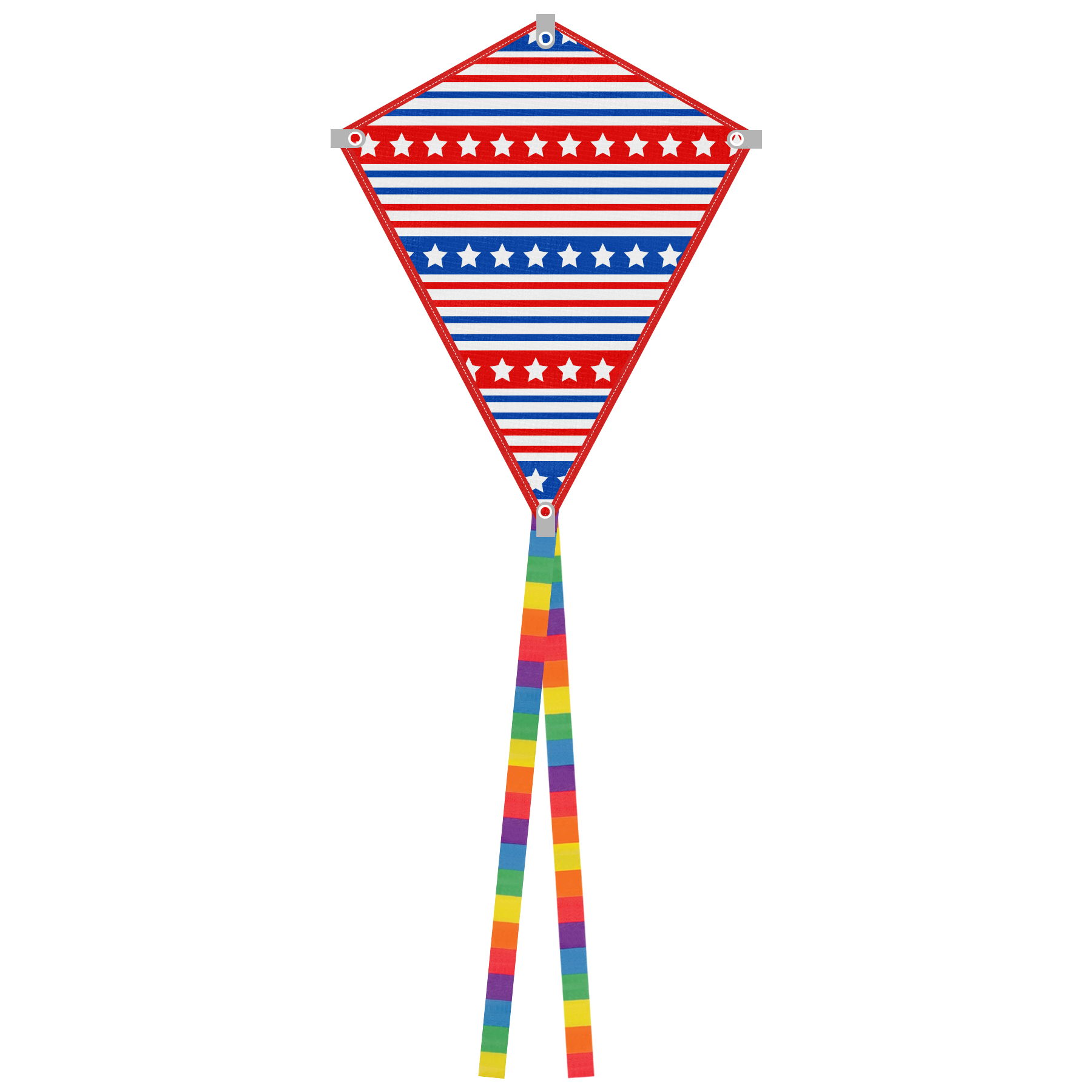 Full Color Polyester Diamond Kite Toy With String Set 7