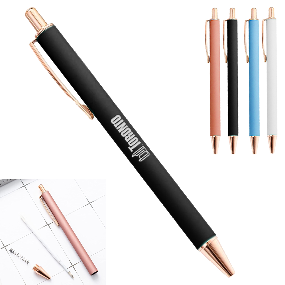 Siena Velvet Pen with Rose Gold Accents 2