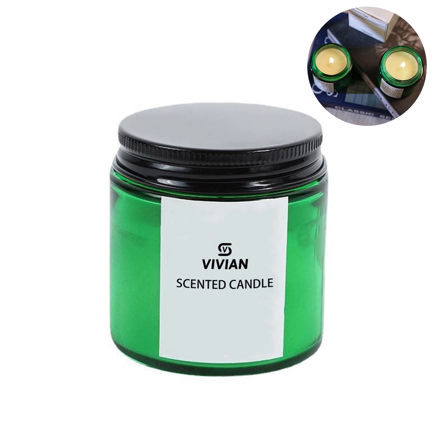 7.5 Oz. Scented Candles In Glass Jar W/ Lid 1