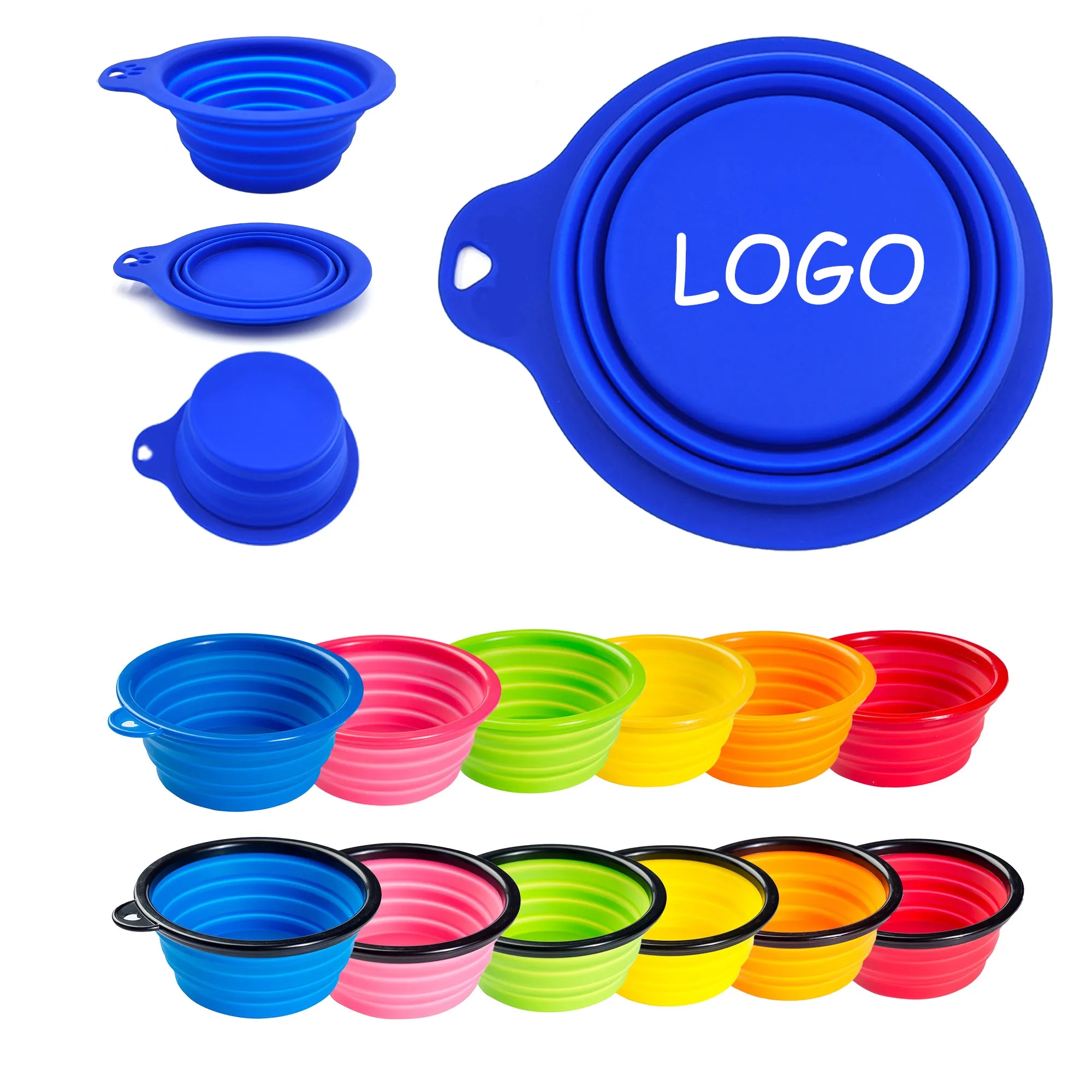 MOQ 30 Portable Silicone Pet Feeding Drinking Tray 2