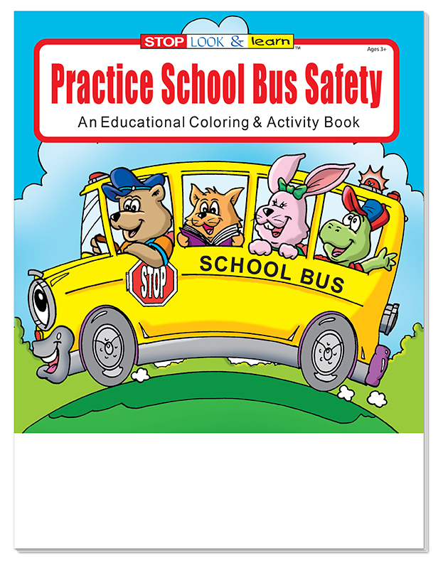 COLORING SET - Practice School Bus Safety Coloring Book Fun Pack 5