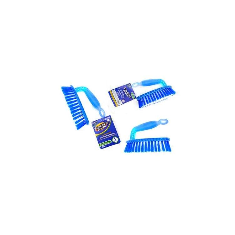 Scrubbing Brush with Handle Blue 2