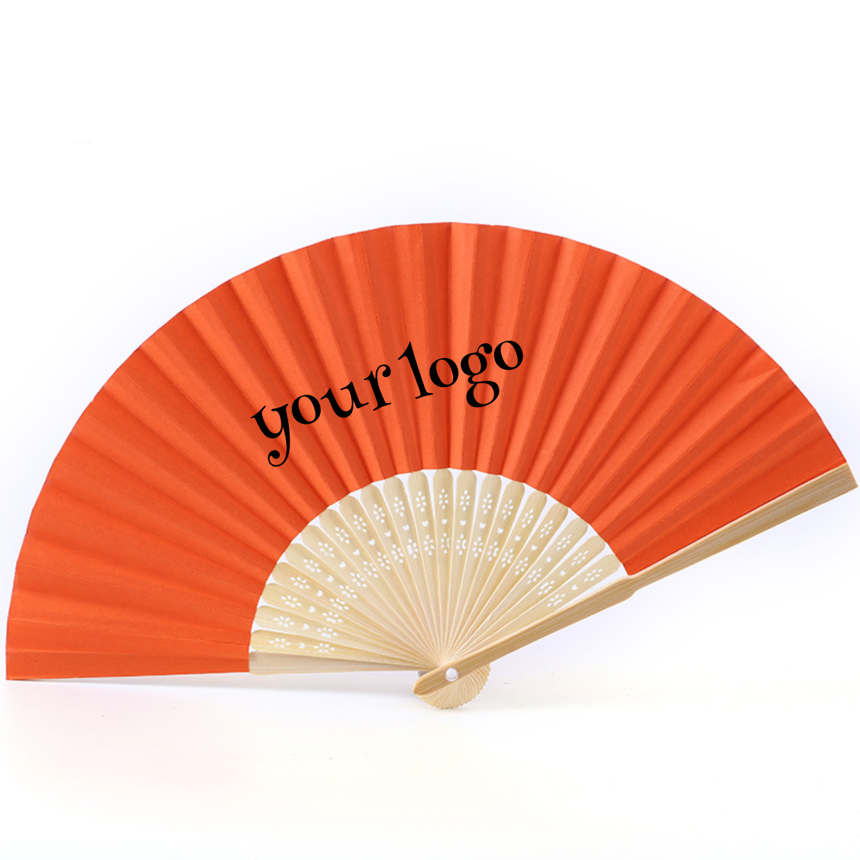 Bamboo Handheld Paper Folded Fans 4