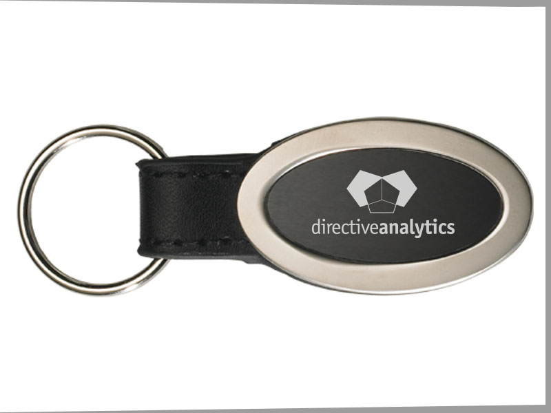 Brushed Zinc Oval Key Tag