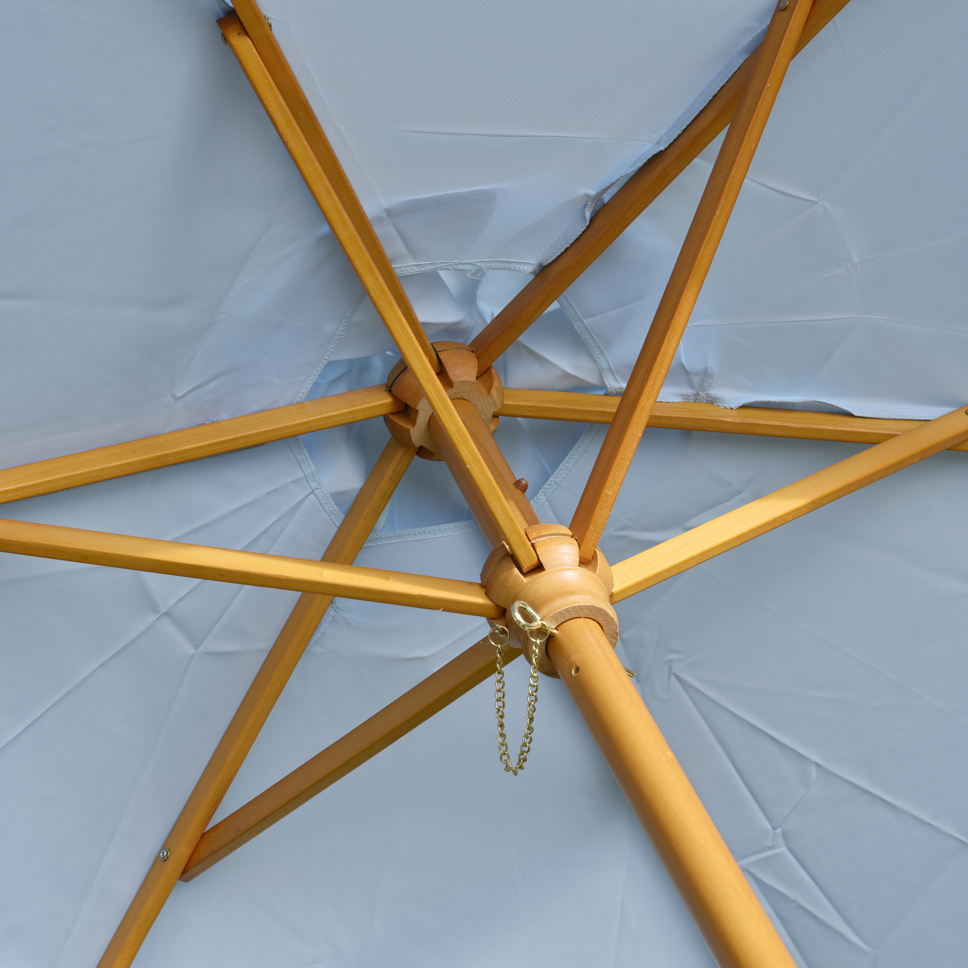 7' Wood Market Umbrella