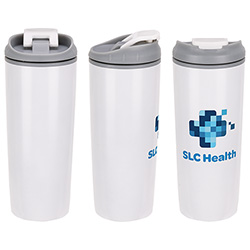 Olympia 17 oz Stainless Steel/Polypropylene Tumbler with Flip Top Lid 17
