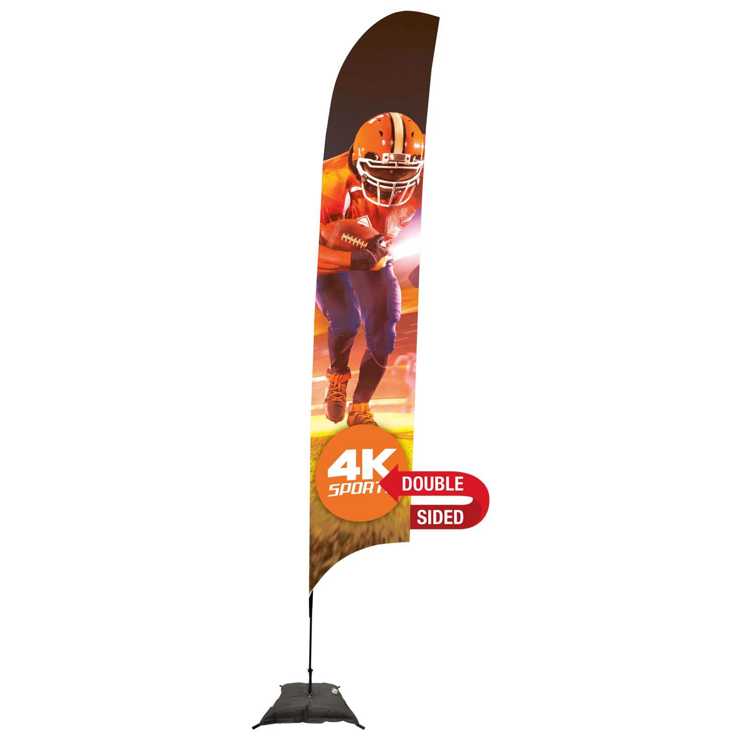 17' Streamline Razor Sail Sign Kit (Double-Sided with Scissor Base) 6