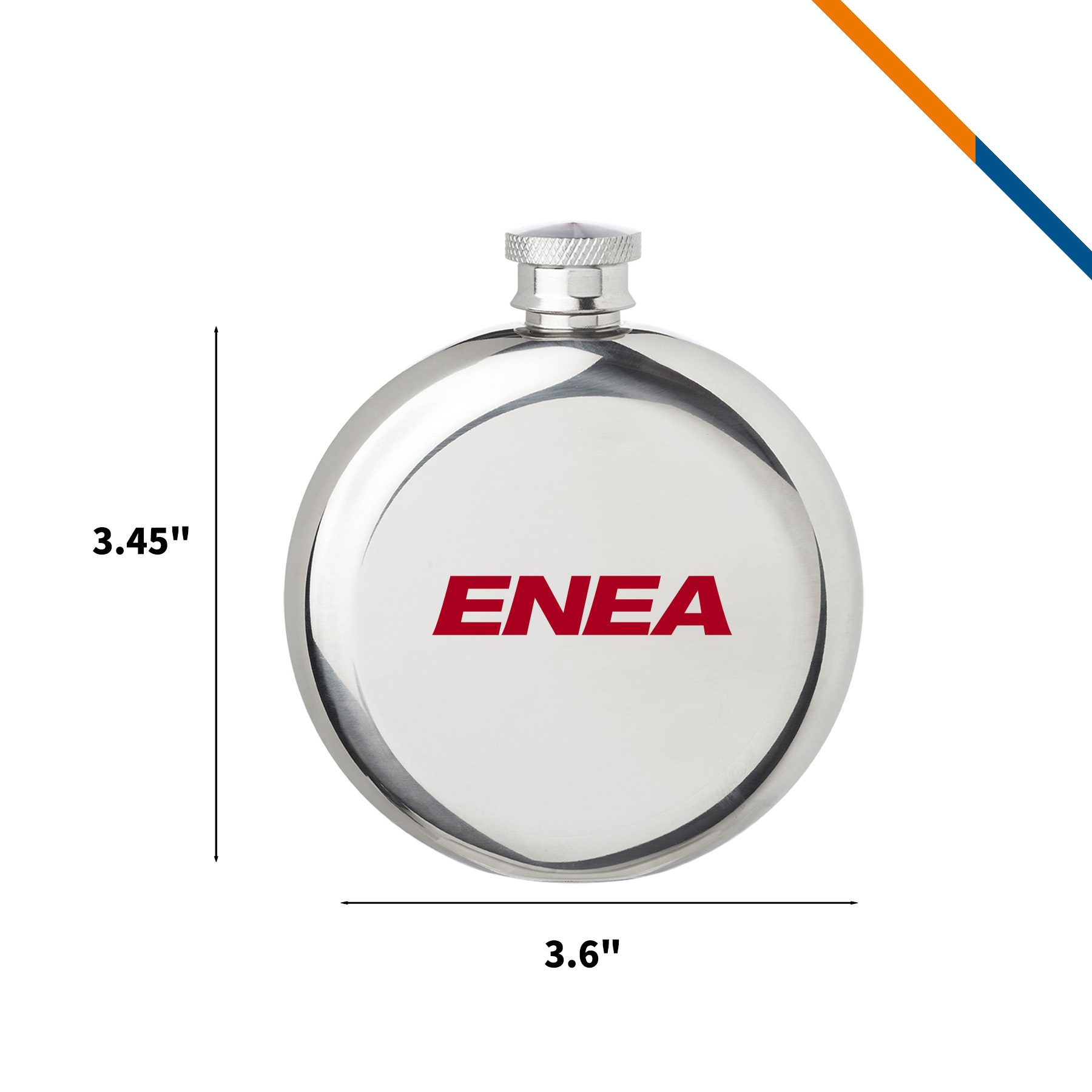 Comma Stainless Steel Hip Flask – 5 OZ., custom water bottle with logo imprint 4