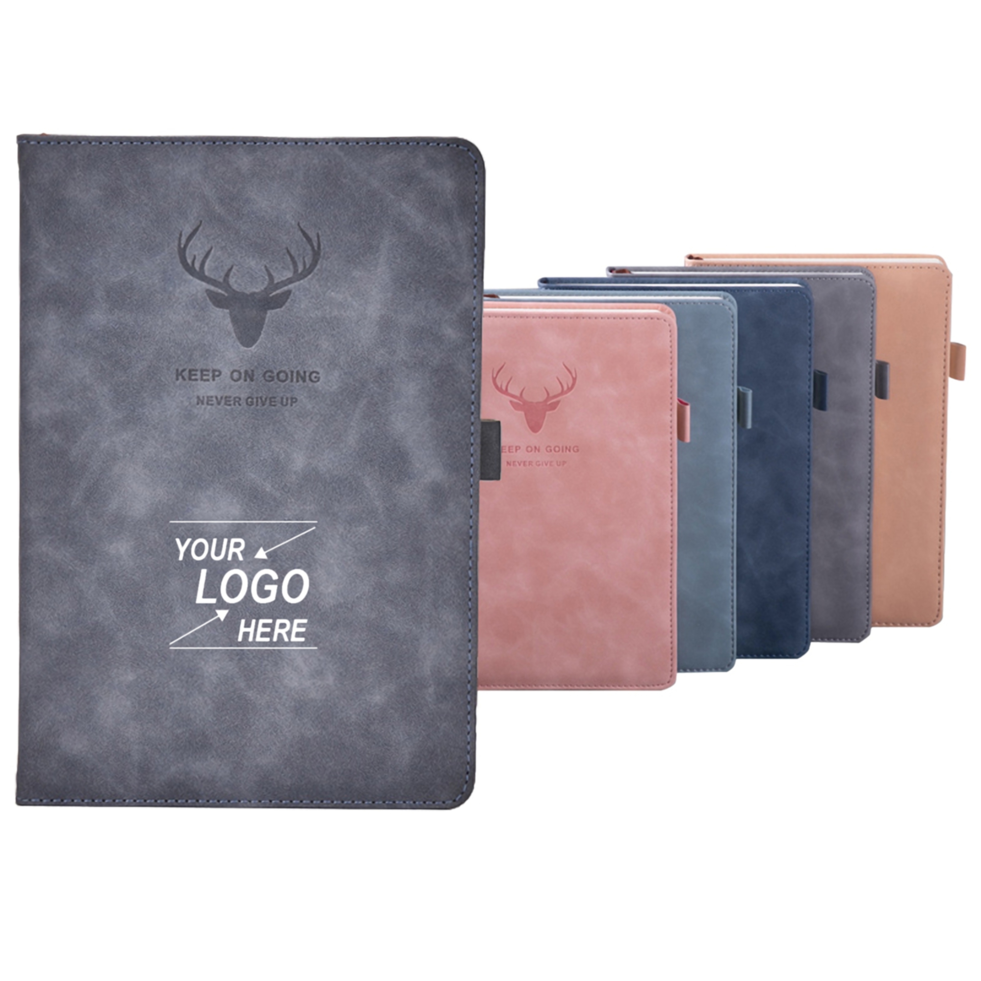 A5 Faux Leather Hardcover Notebook w/Lined Pages 4