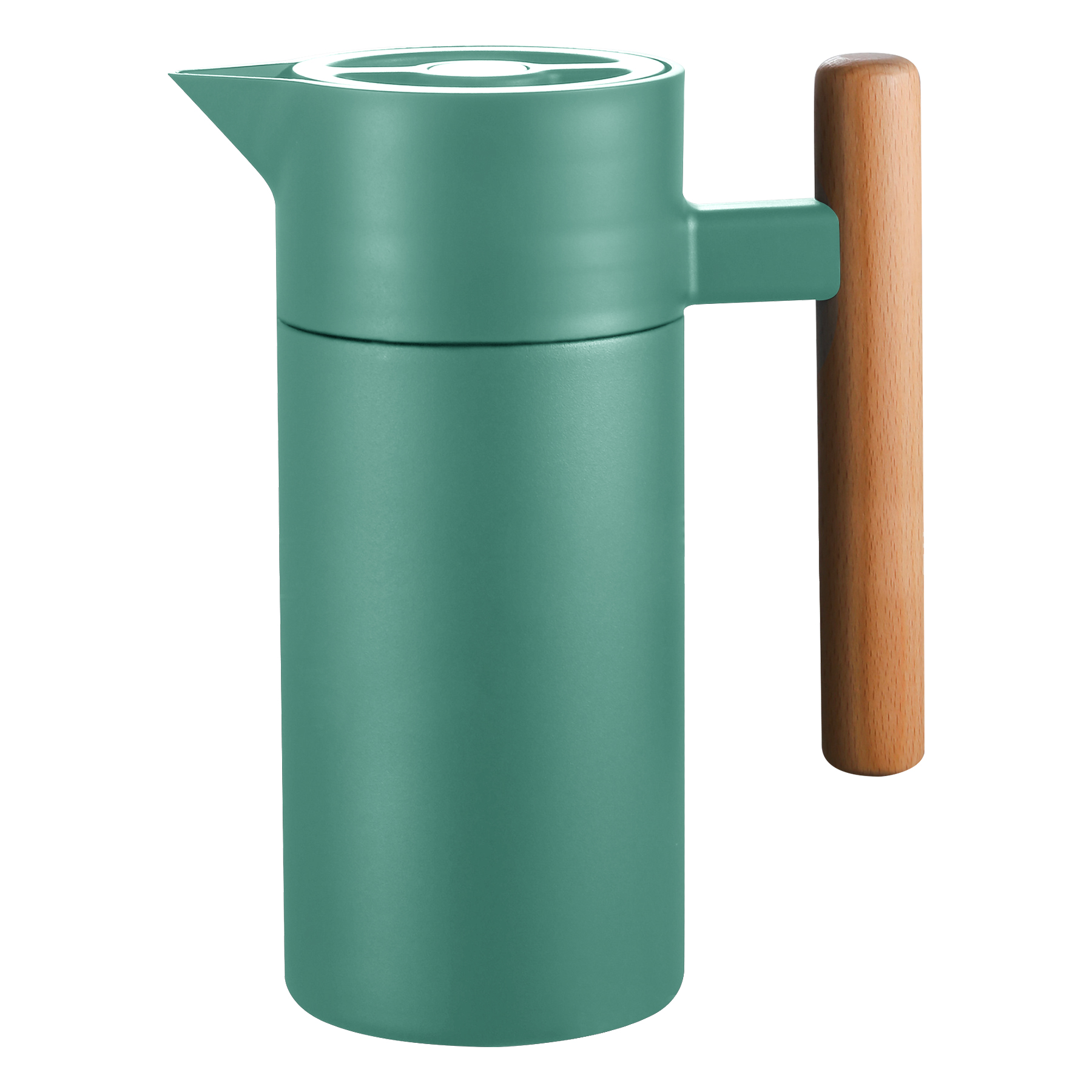 304 Stainless Steel Insulated Kettle With Wooden Handle 3