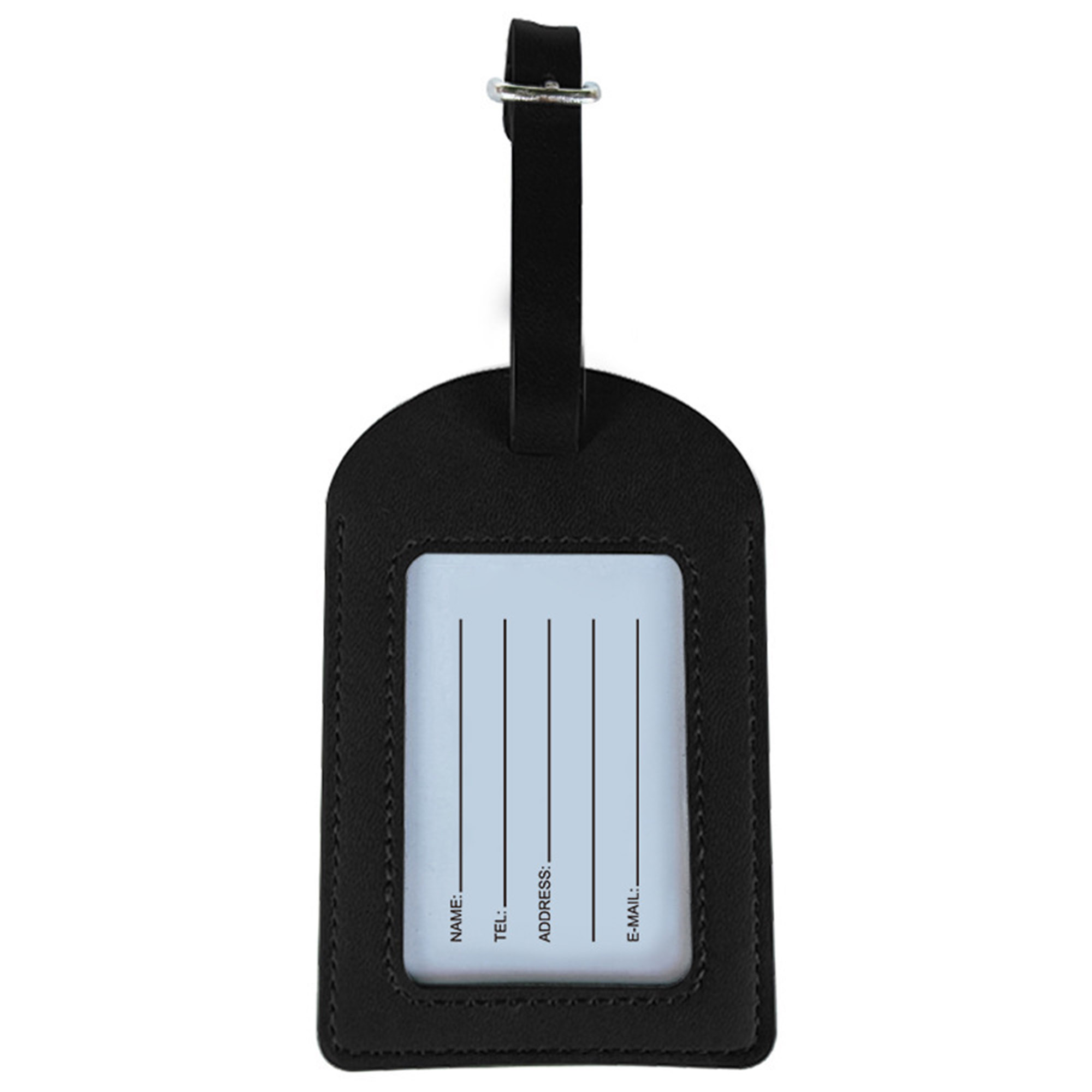 Debossed PU Leather Luggage Tag with Visable Window 5
