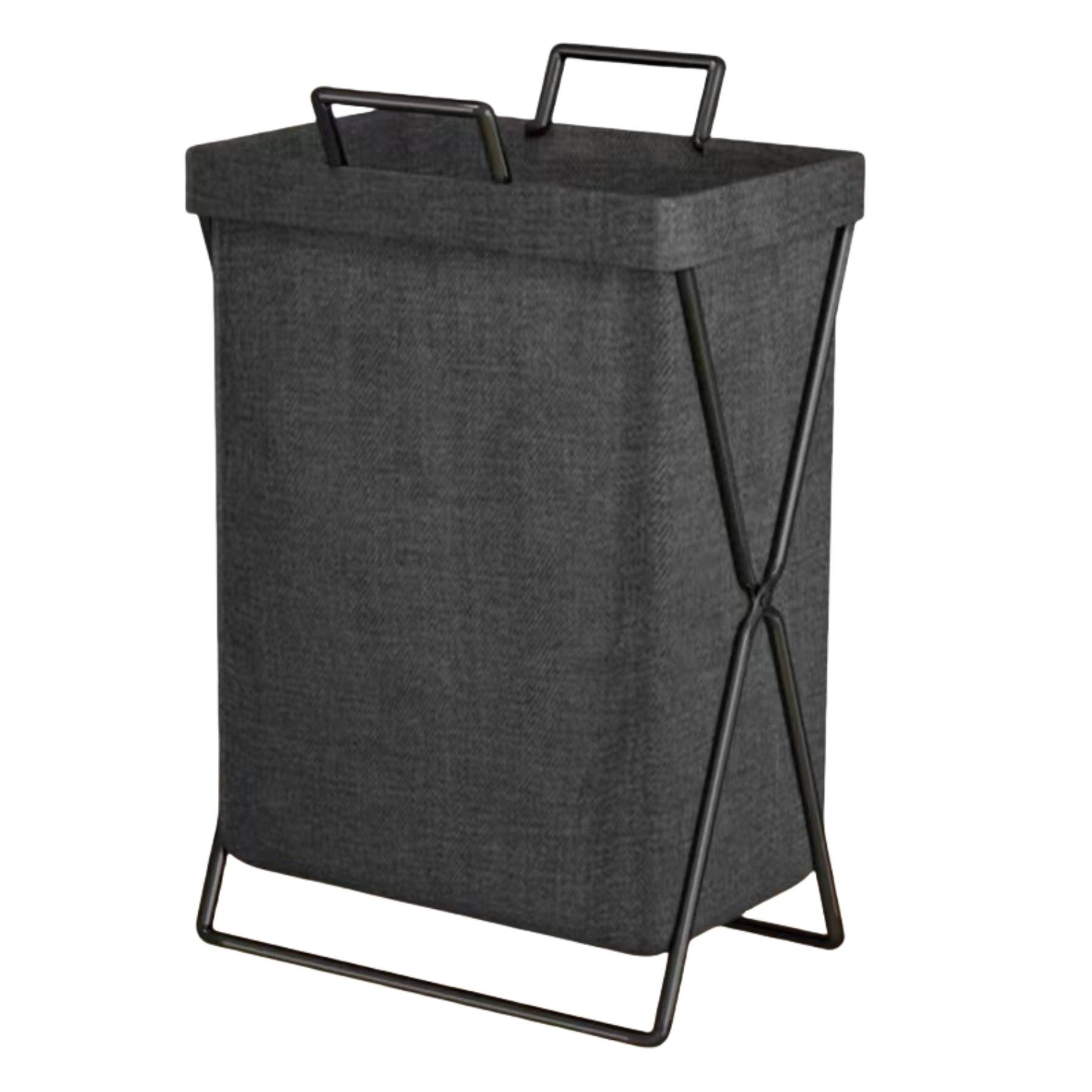 Rectangular Thickened Iron Frame Floor Standing Laundry Basket 3