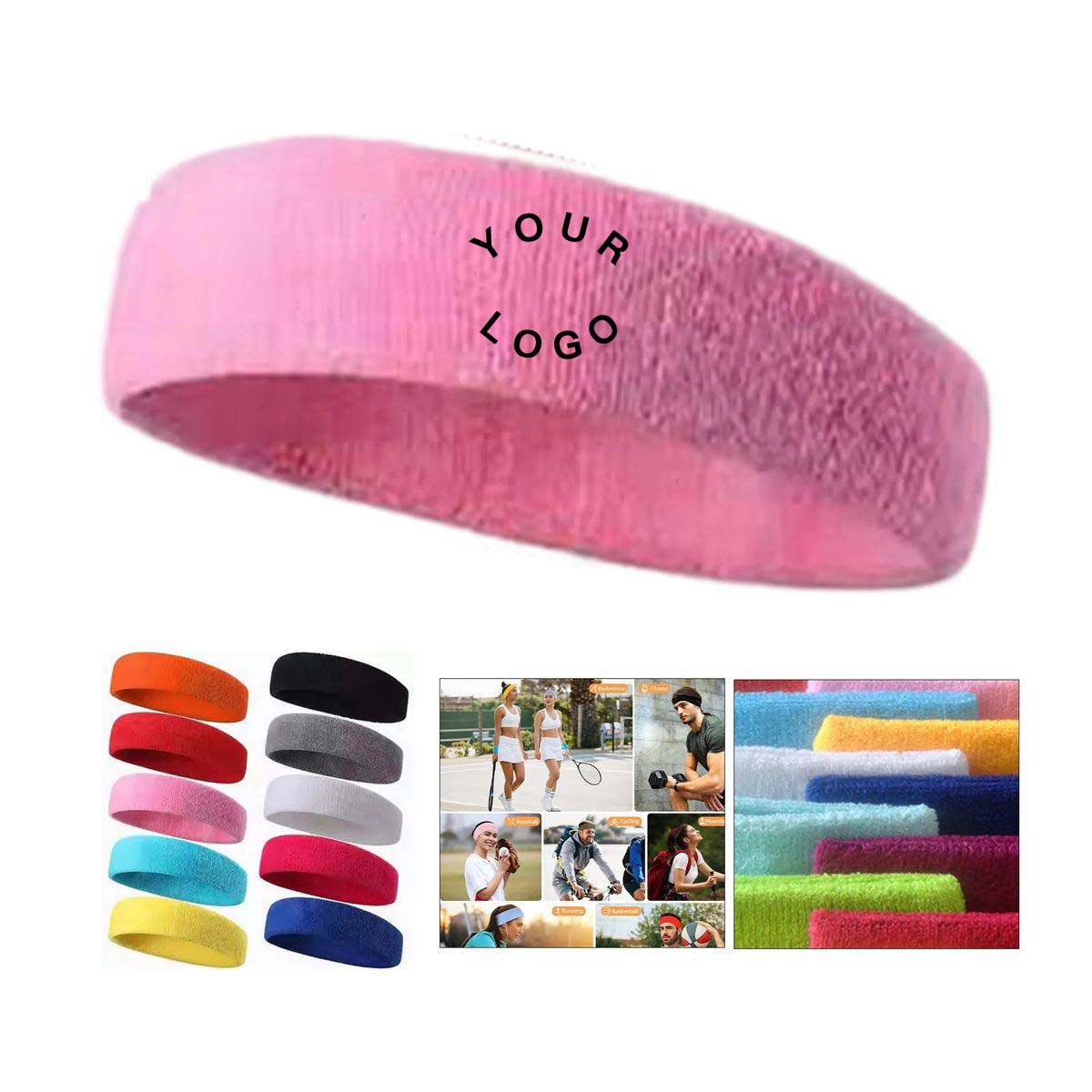 Cotton Terry Headband for Running and Exercise 9