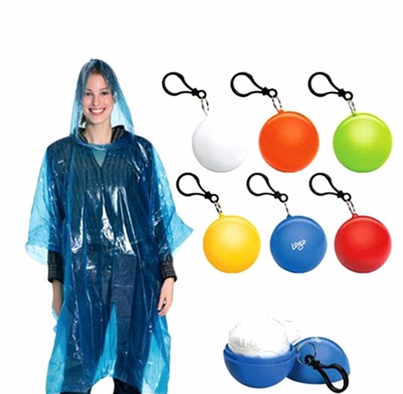 PE portable spherical raincoat 2