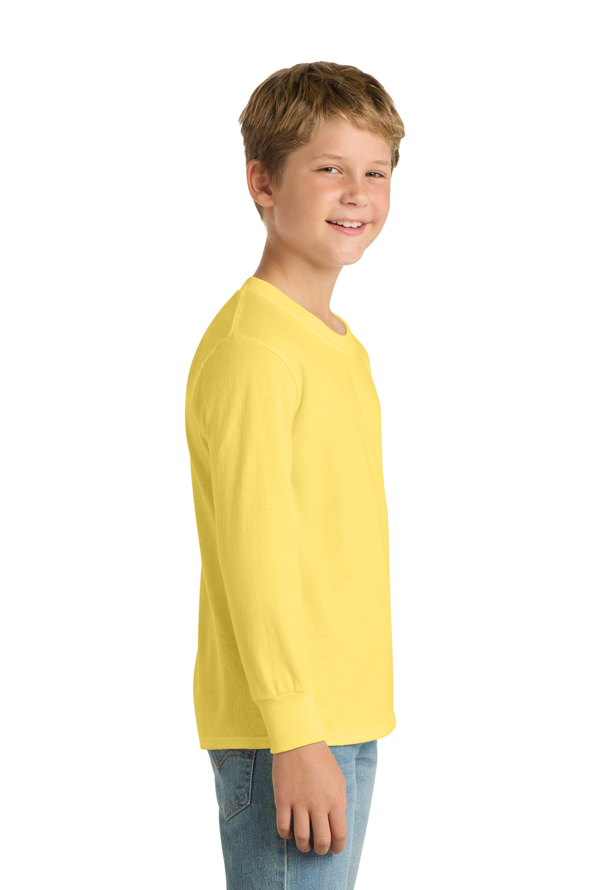 Port & Co Youth Long Sleeve Core Cotton Tee. PC54YLS 91