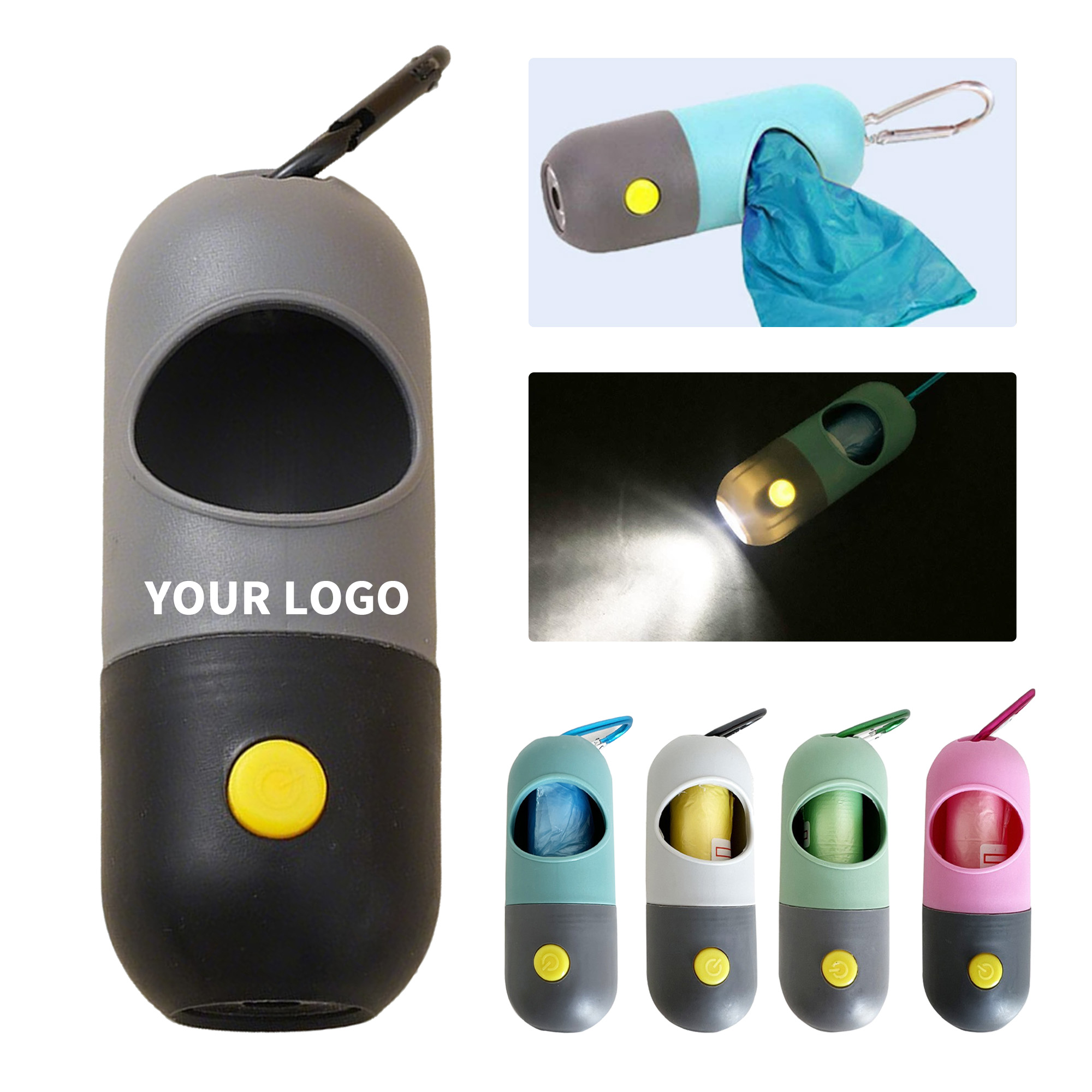 Pet Waste Roll Holder With Built In Flashlight 2