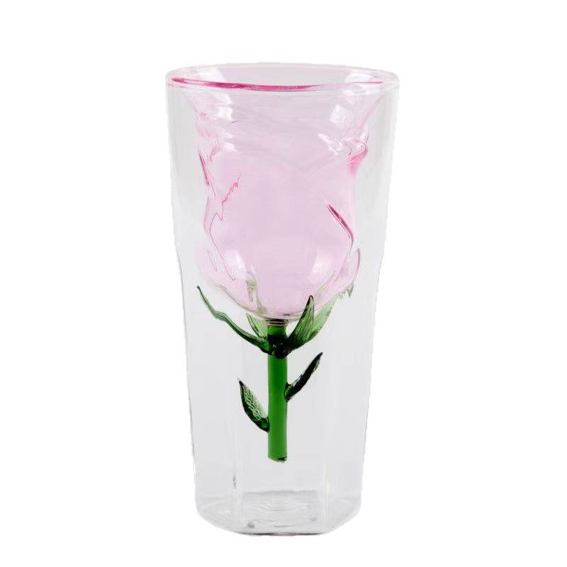 7 oz High Borosilicate Rose Glass 3