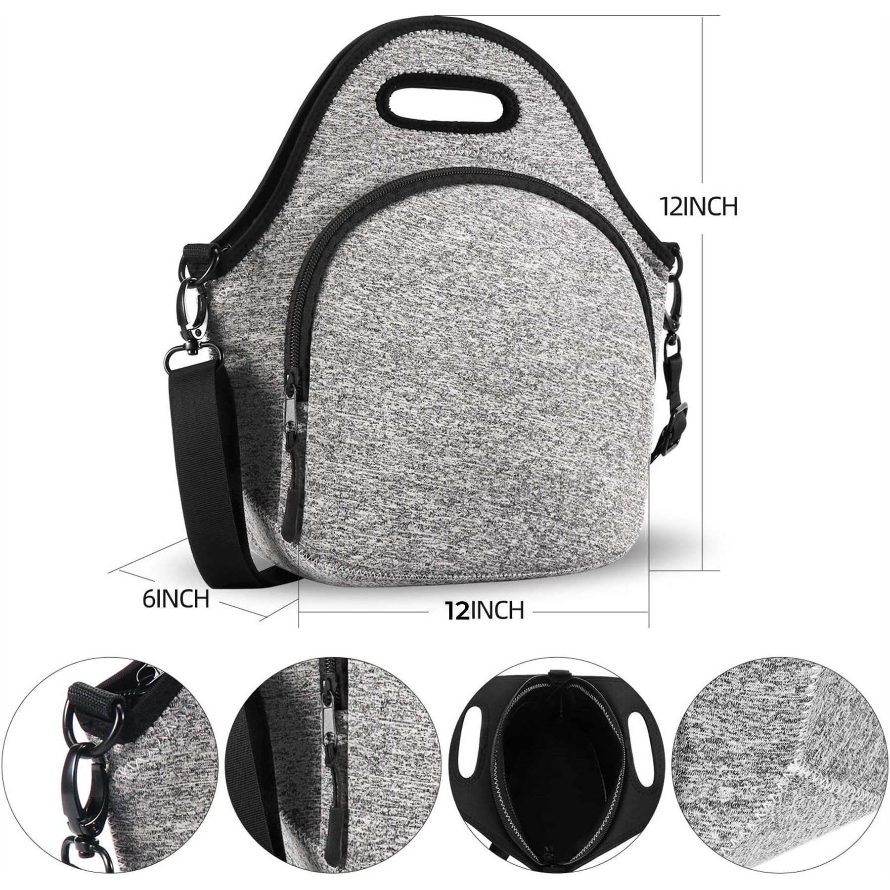 Neoprene Lunch Bag With Adjustable Shoulder Strap 3