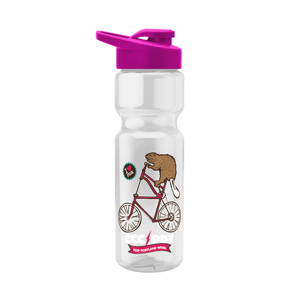 Blazer 28oz Transparent Bike Bottle w/Drink-thru Lid 6