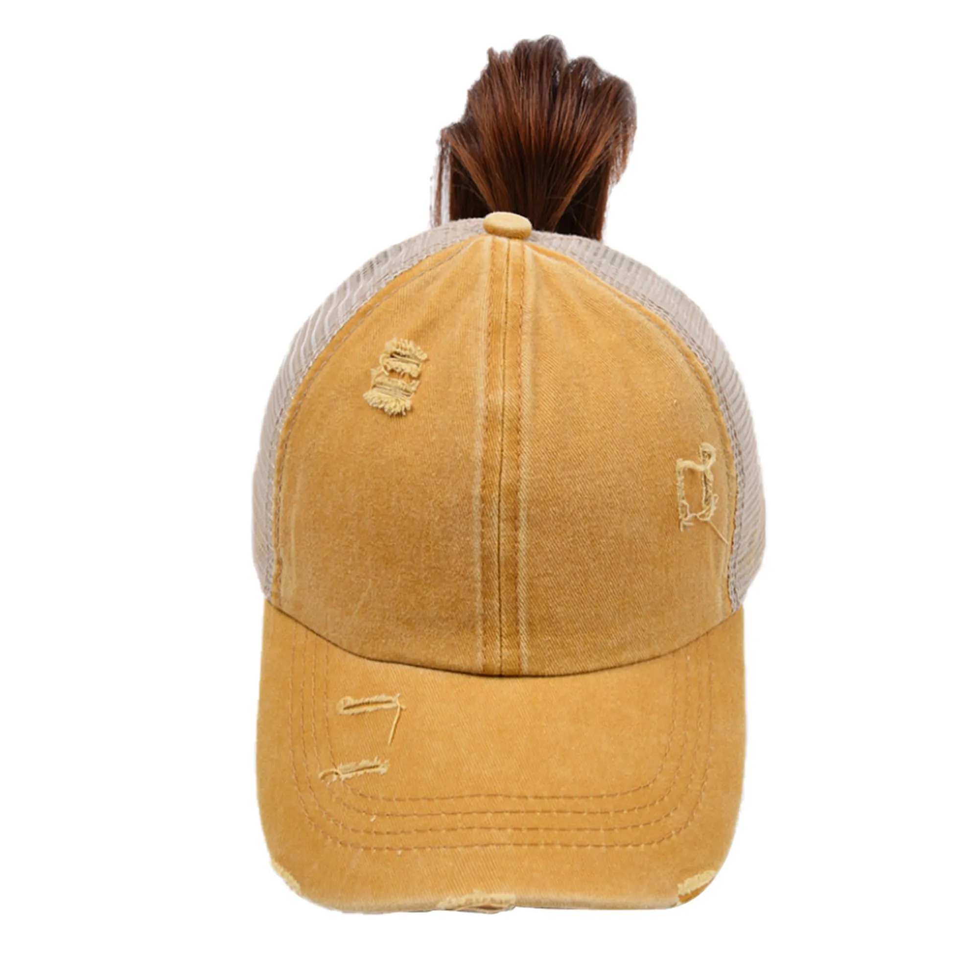 Grils Ponytail Messy Buns Ponycaps Baseball Cap 2