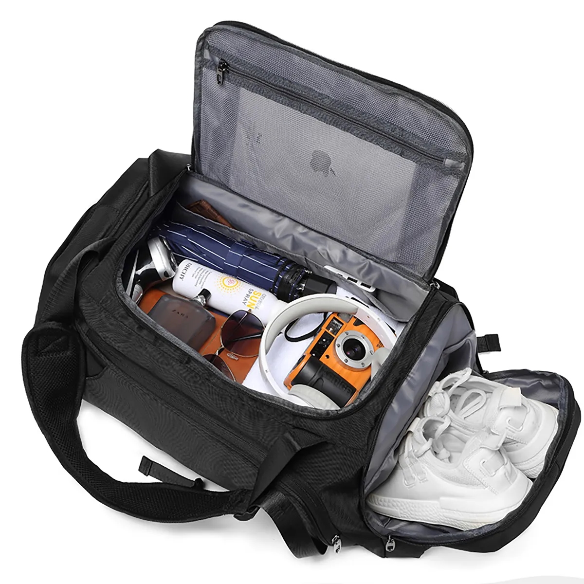 Overnight Travel Duffel Bag Backpack with Combination Lock 10