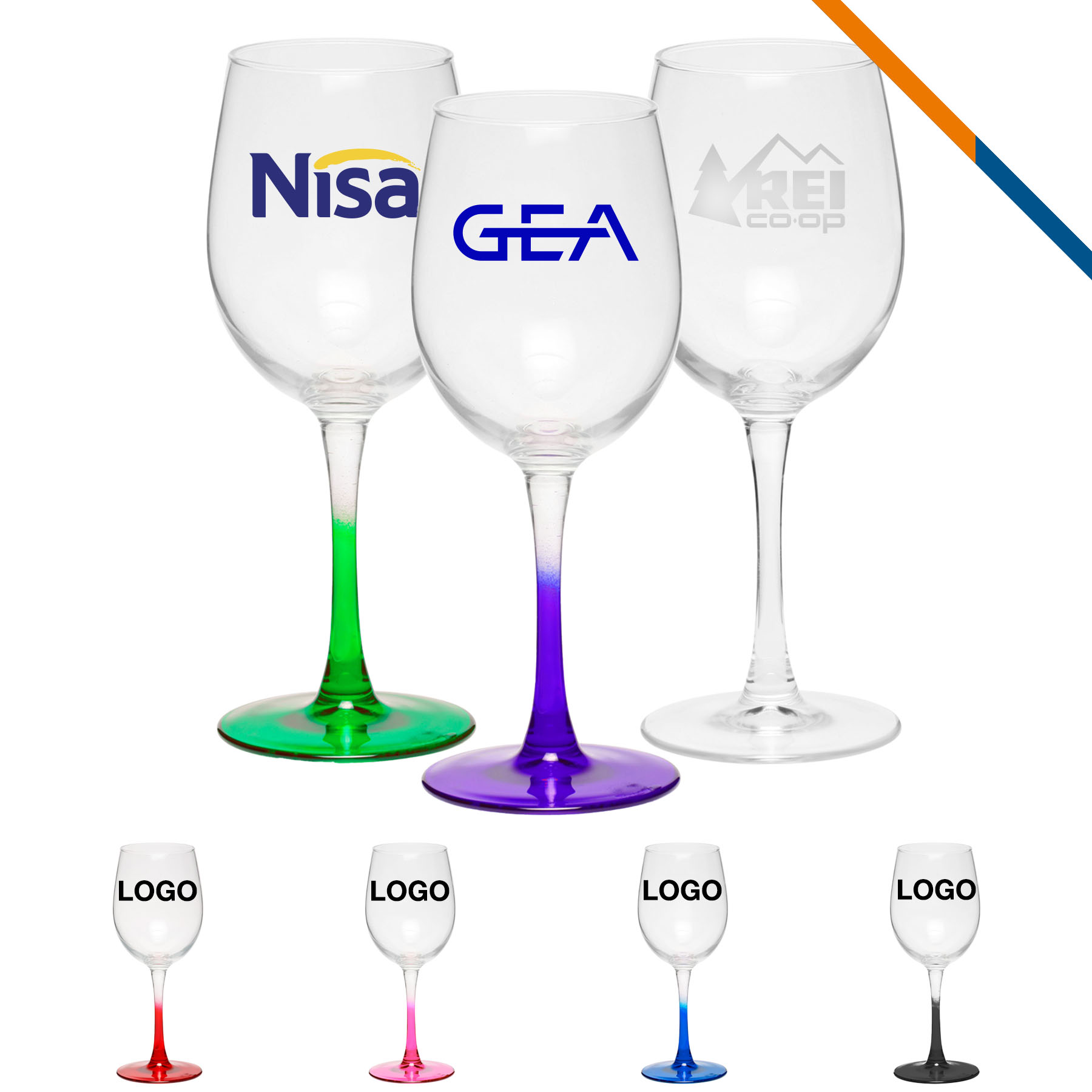 Fance White Wine Glasses - 12 OZ. 2