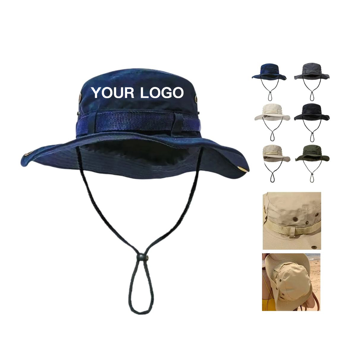 Polyester Foldable Hiking Fishing Hat 2