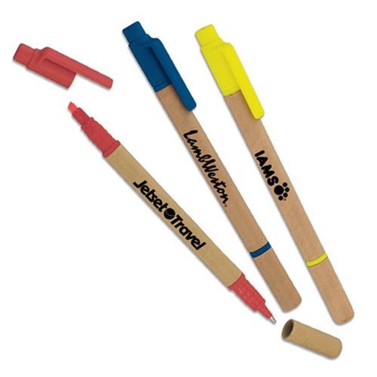 Eco Paper Barrel Highlighter Pen 2