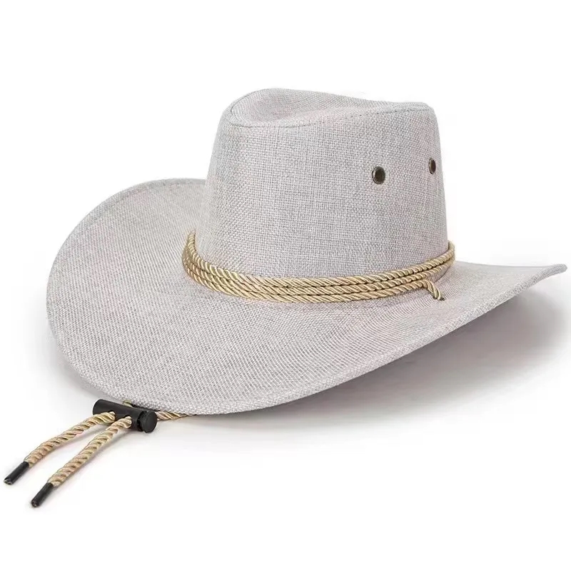 Summer Linen Style Cowboy Hat 5