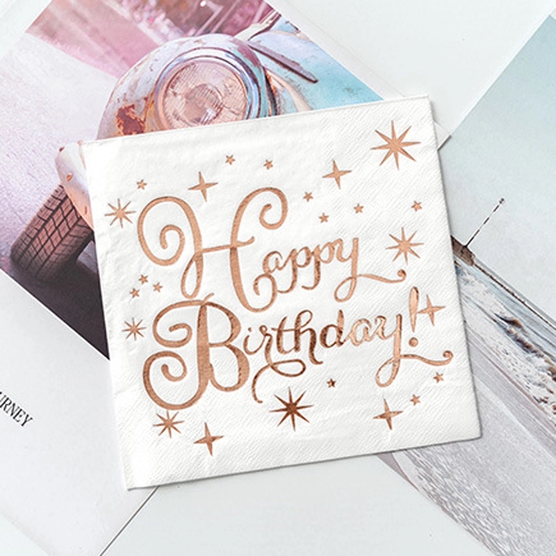Custom Gold Stamping Disposable Paper Napkins 5