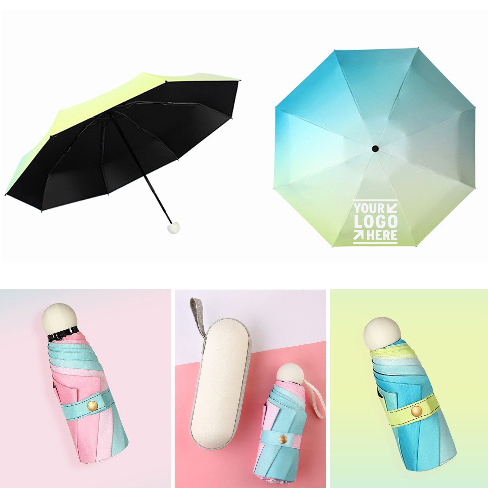 Compact Travel Sun & Rain Umbrella 2