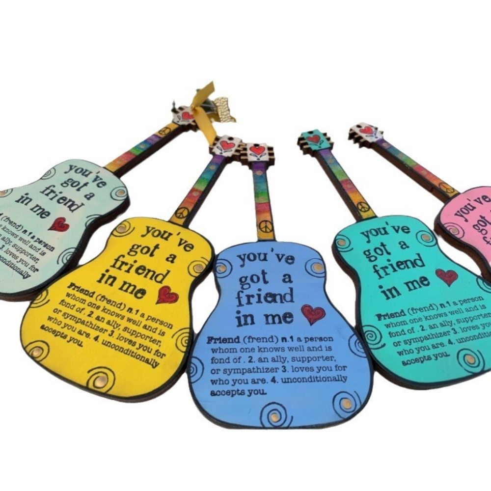 Guitar Shape Wooden Tag 2