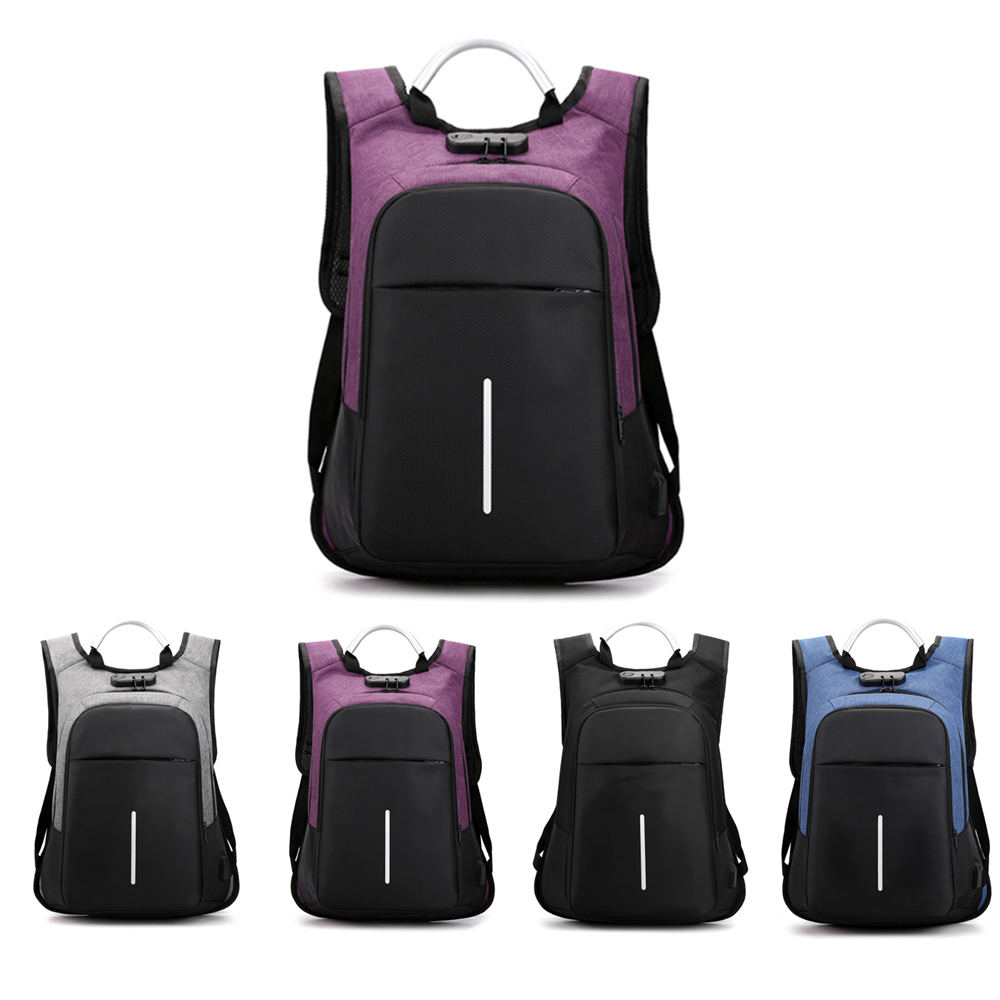 Anti Theft Reflective Laptop Backpack With USB Port And Handler 5