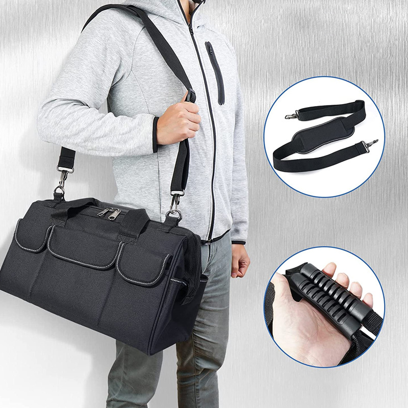 Tool Bag with Waterproof Multi-Pockets Wide Mouth 4