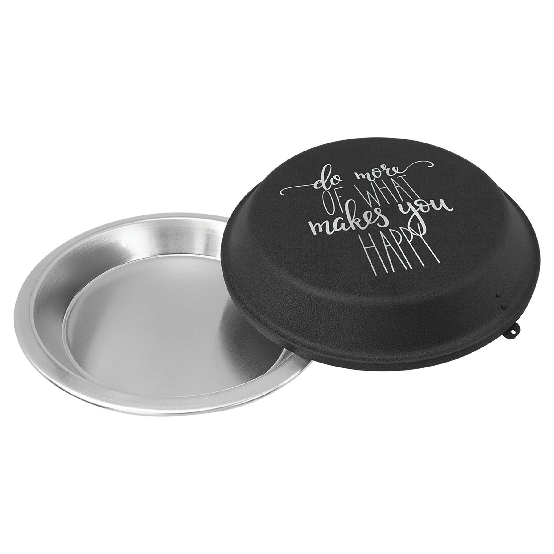 9" Aluminum Pie Pan with Black Lid 3