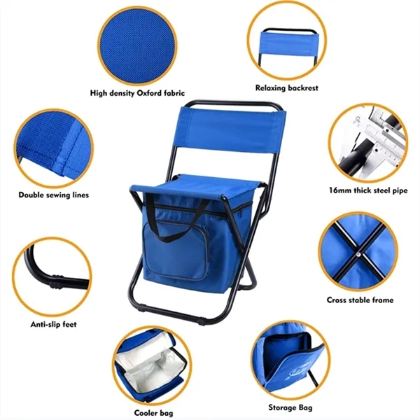 Folding Camping Chair with Cooler Bag