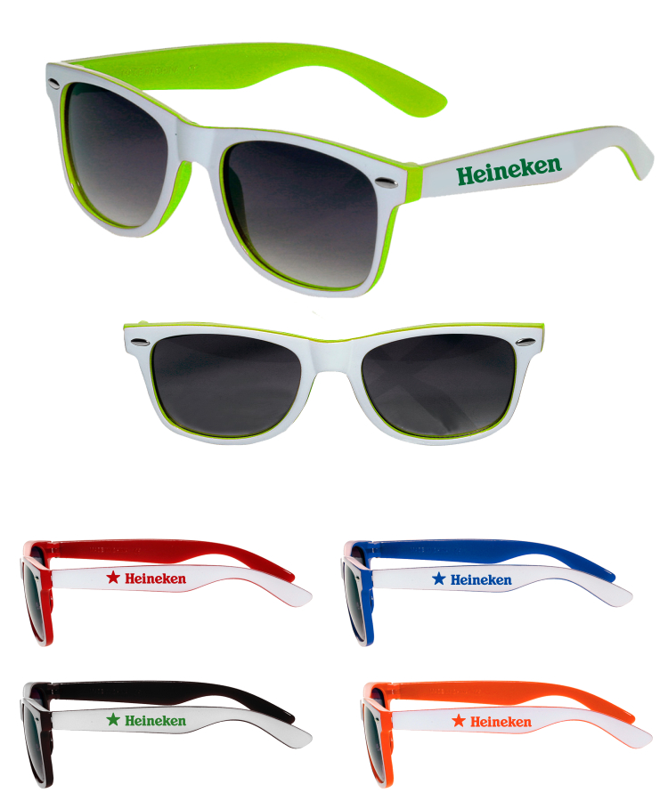 Two Color White Malibu Sunglasses 2