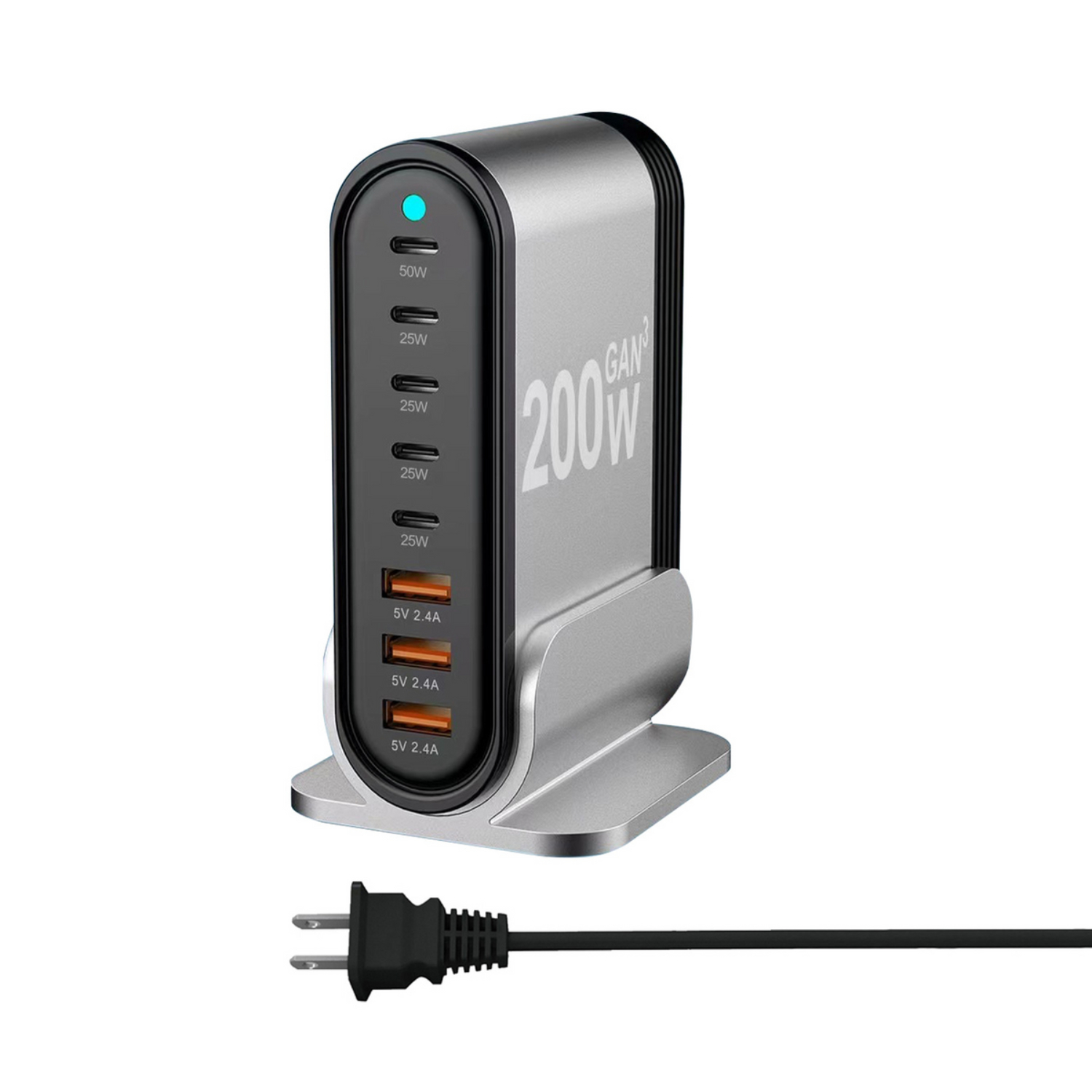 8-Port USB Flash Charge Station - 200 W 8